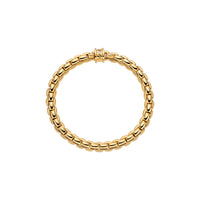 FOPE 18Kt Yellow Italian Gold 0.02cttw Diamond Rondel EKA Flex'It Bracelet - M