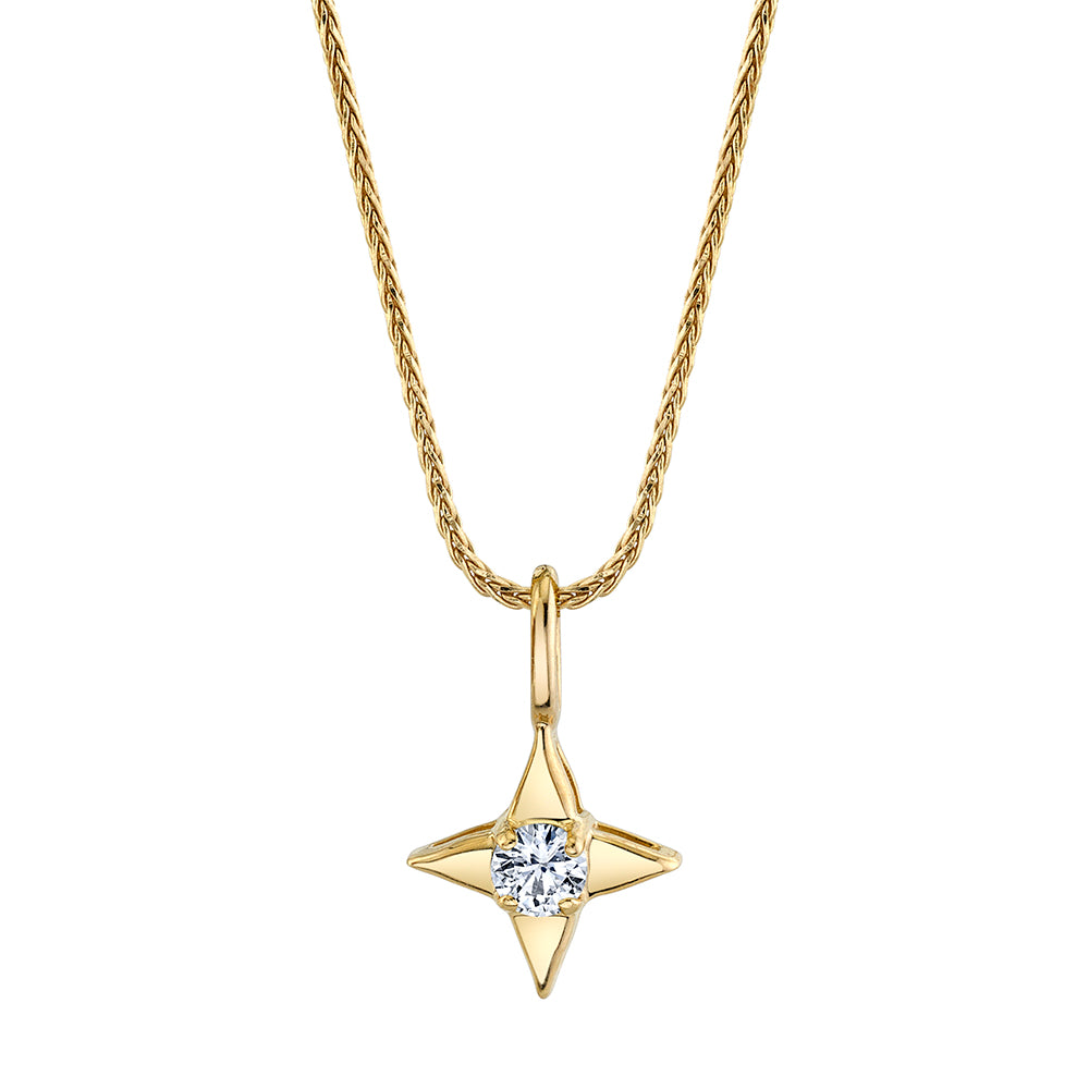 Star of Hope 14Kt Yellow Gold 0.10cttw Natural Diamond Pendant