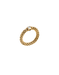 FOPE 18Kt Yellow Italian Gold SOULS Diamond Flex'It Ring - L