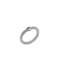 FOPE 18Kt White Italian Gold SOULS Black Diamond Flex'It Ring - L