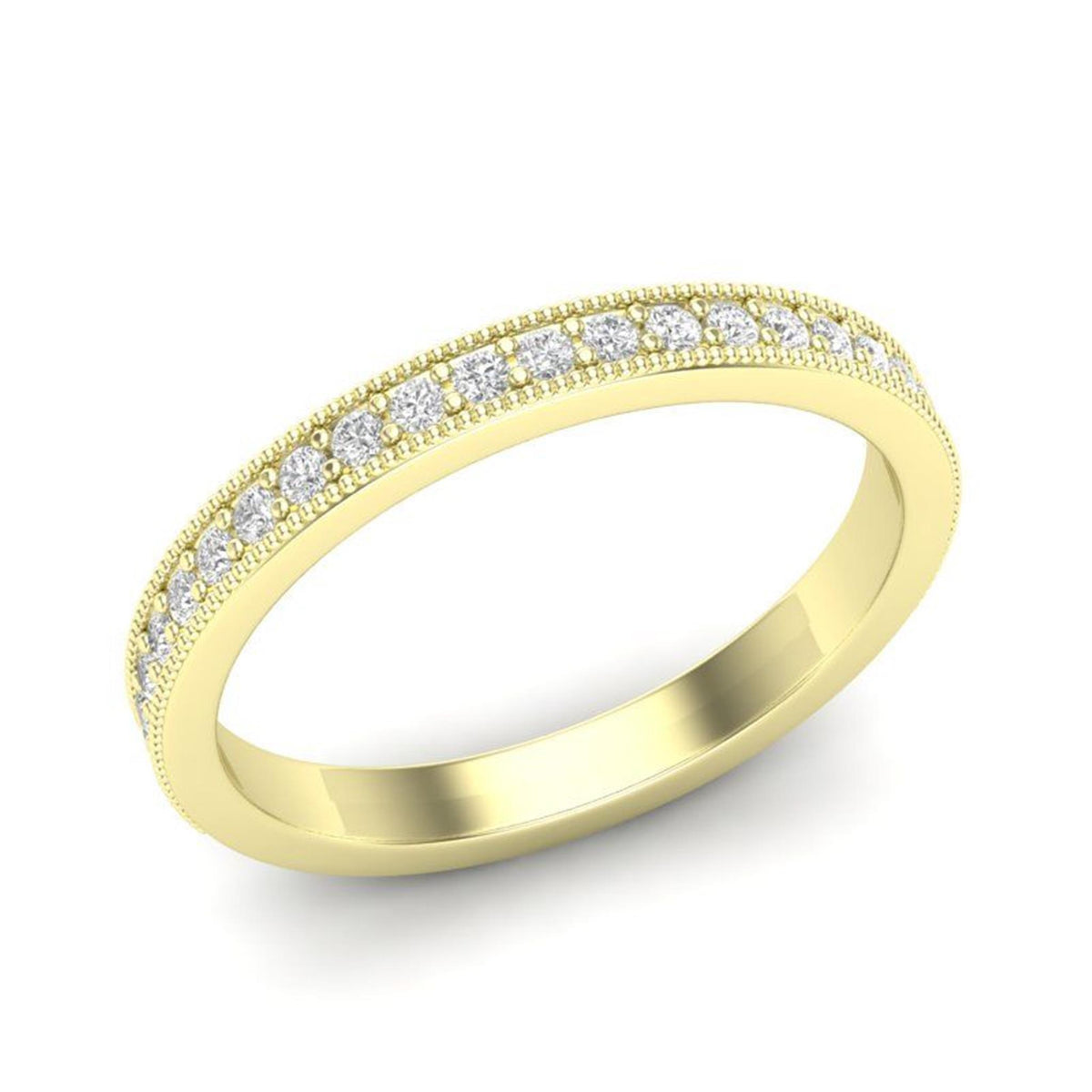 14Kt Yellow Gold Vintage Inspired Ring With .25cttw Natural Diamonds