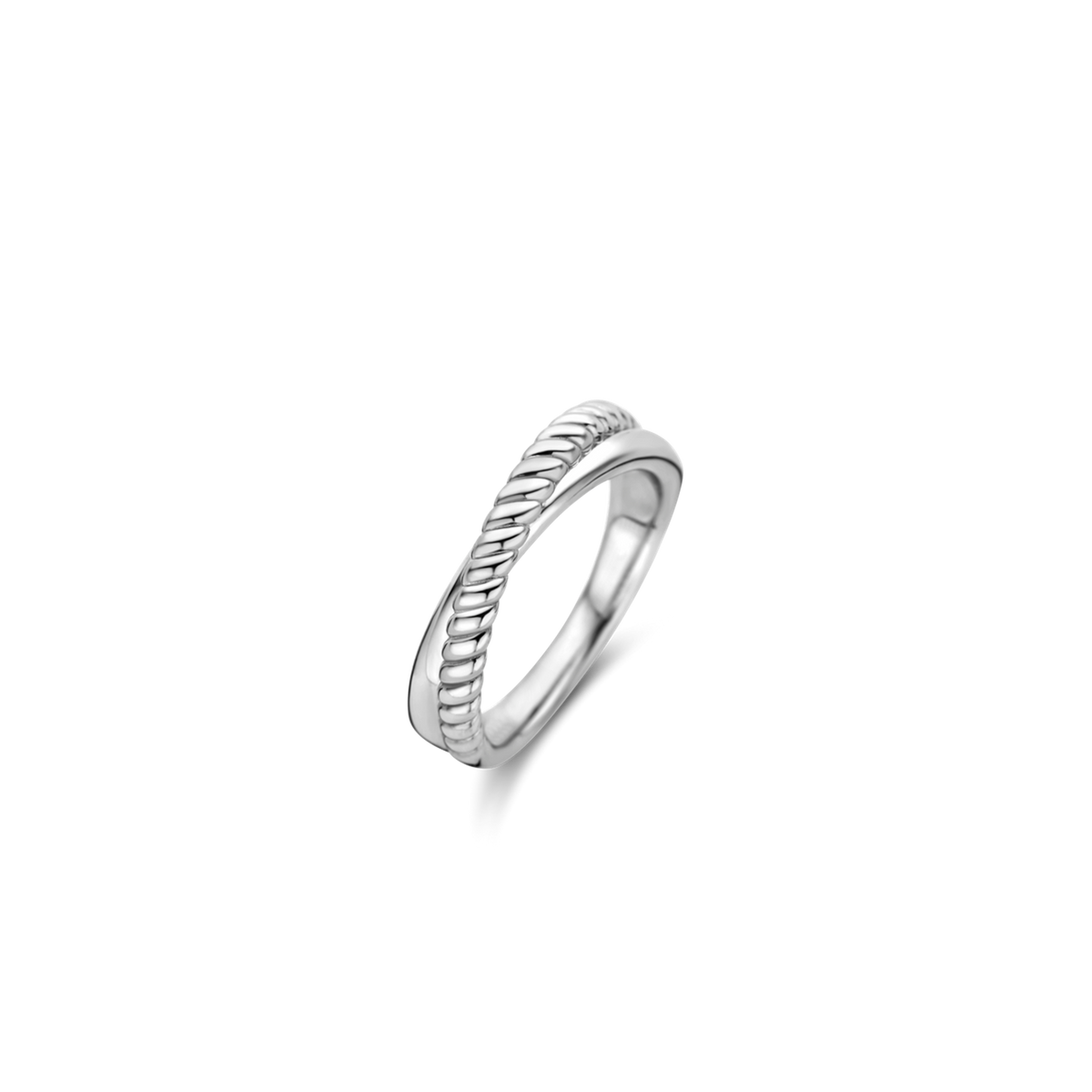 Sterling Silver White Gold Contemporary Fashion Ring