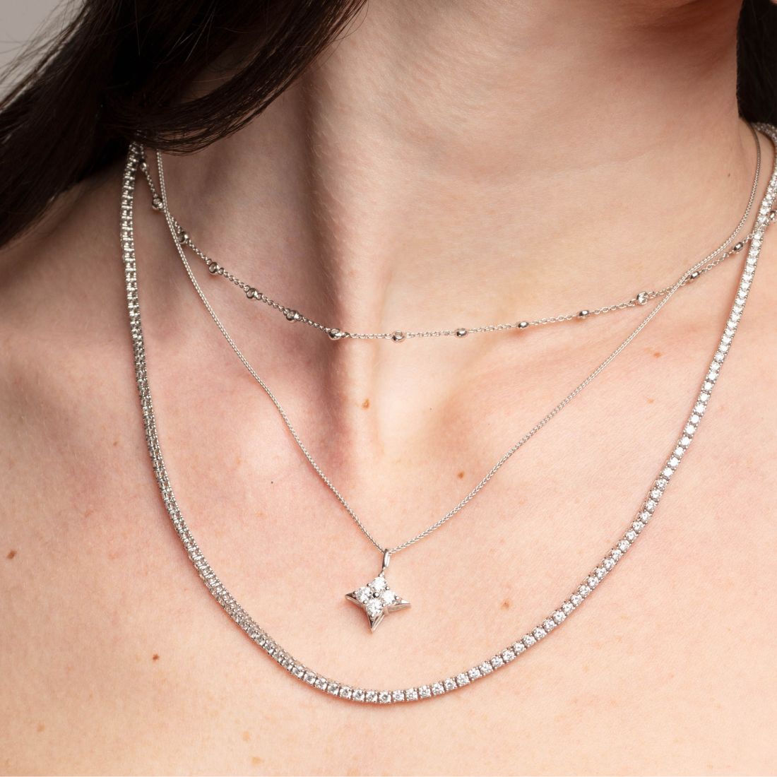 Star of Hope 14Kt Rose Gold Over Sterling Silver 0.05cttw Natural Diamond Pendant