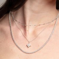 Star of Hope 14Kt Rose Gold Over Sterling Silver 0.05cttw Natural Diamond Pendant