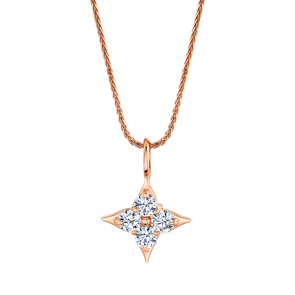 Star of Hope 14Kt Rose Gold 0.32cttw Natural Diamond Pendant