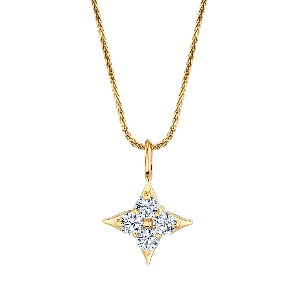 Star of Hope 14Kt Yellow Gold 0.33cttw Natural Diamond Pendant