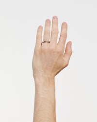 FOPE 18Kt White Italian Gold SOULS Black Diamond Flex'It Ring - L