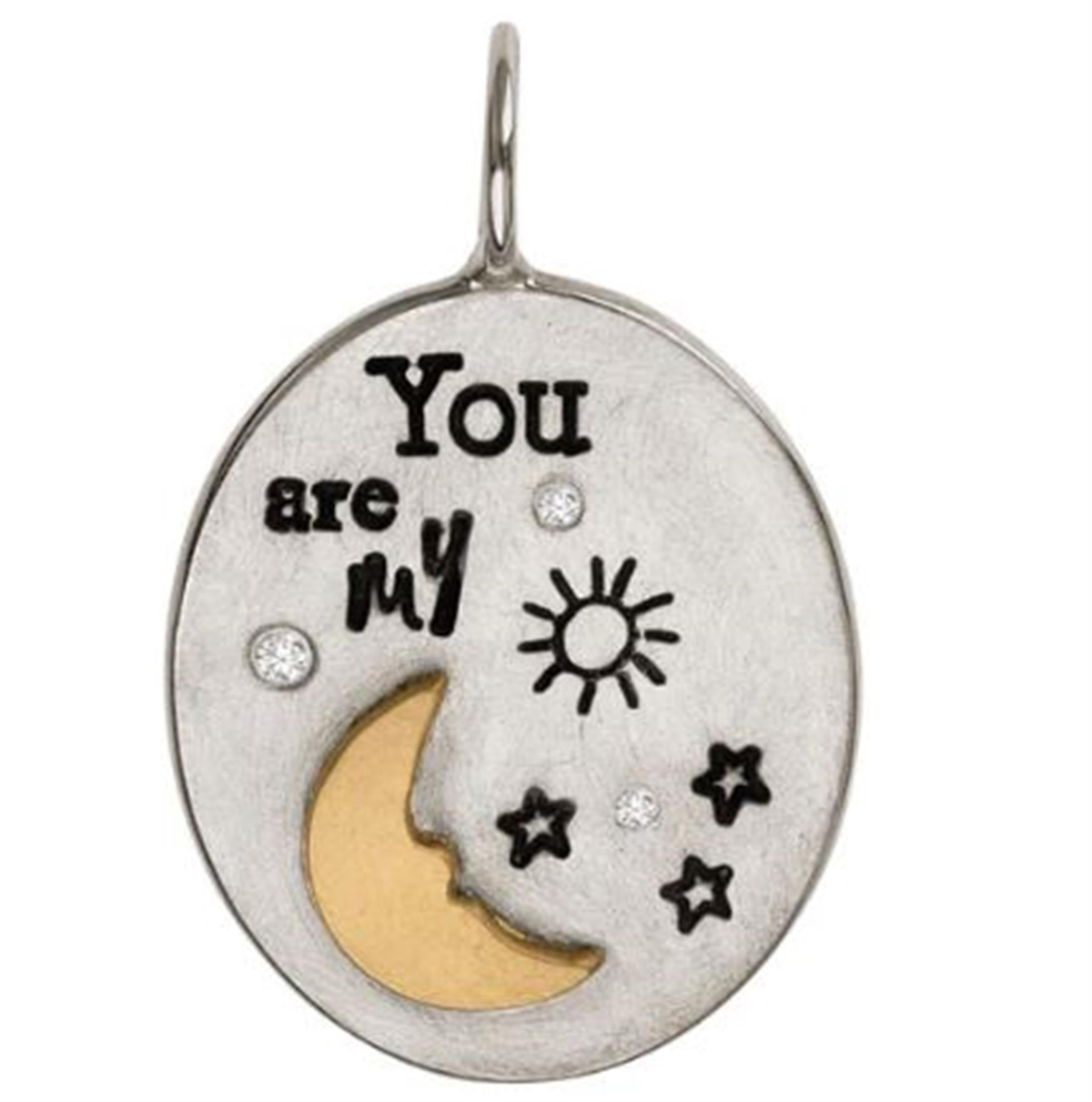 Heather B. Moore Sun Moon and Stars Oval Charm