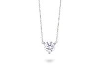 14Kt White Gold Solitaire Pendant With 1.00cttw Lab-Grown Diamonds