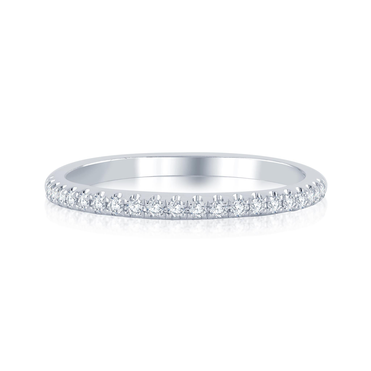 14Kt White Gold Galaxy 0.16cttw Diamond Anniversary Band