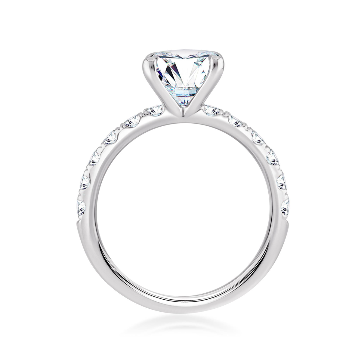 Pure Lasker Platinum Collection Galaxy Diamond Ring Mounting - Round Center Stone Sold Separately