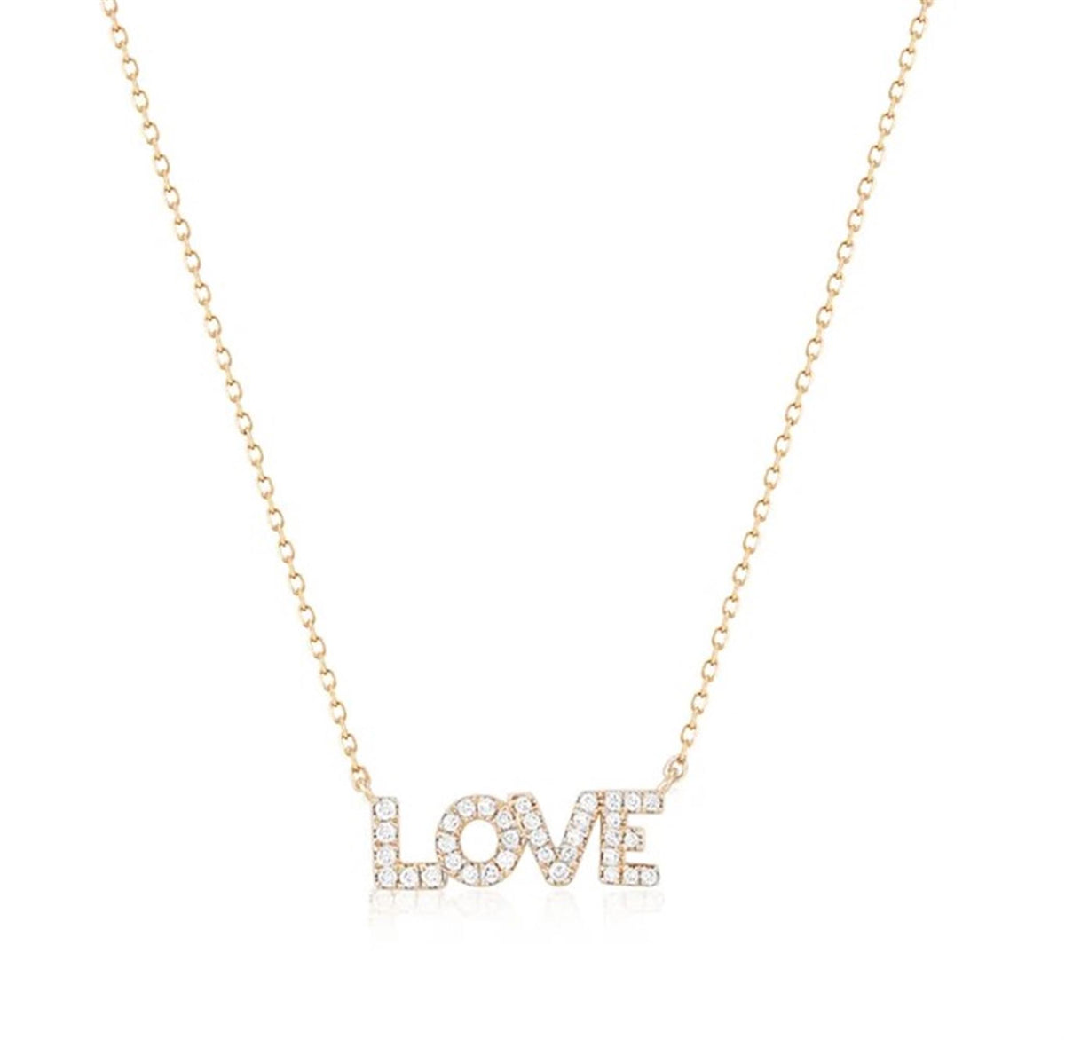 Aurelie G 14Kt Gold Love Diamond Necklace