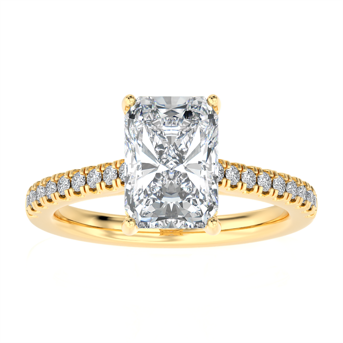 Lasker's Big Rocks Lab-Grown Collecton Ring with 2.00ct Lab-Grown Center  Diamond