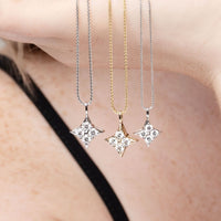 Star of Hope 14Kt Rose Gold Over Sterling Silver 0.05cttw Natural Diamond Pendant