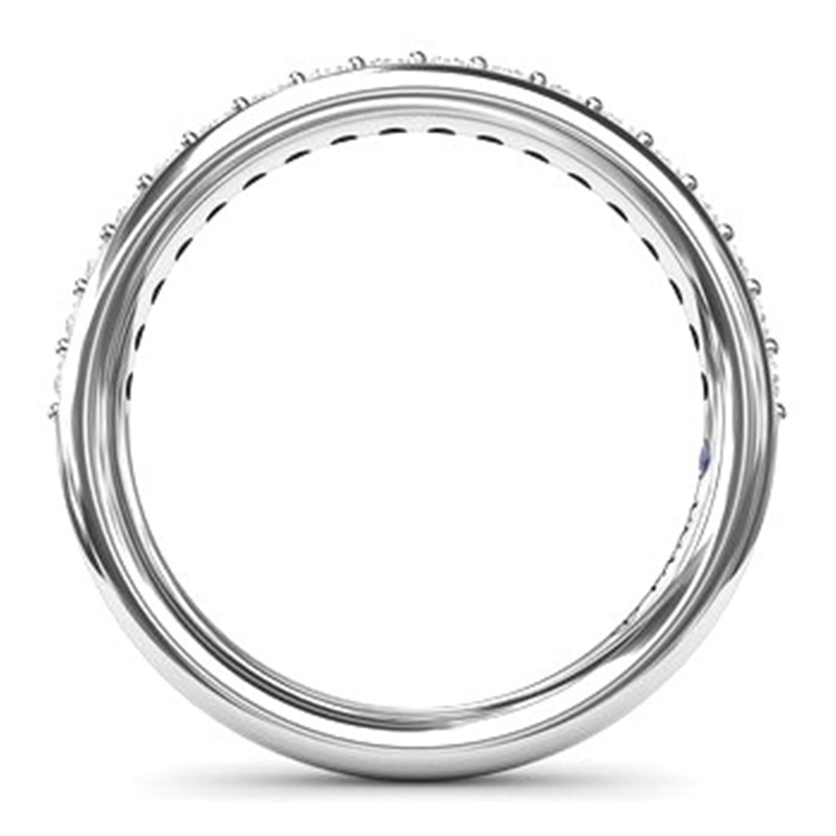 FANA 14Kt White Gold Channel Set 0.32cttw Natural Diamond Anniversary Band