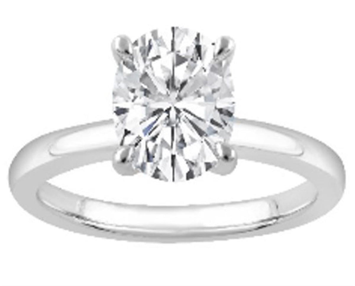 14Kt White Gold Solitaire Solitaire Ring With 1.58ct Lab-Grown Center Diamond