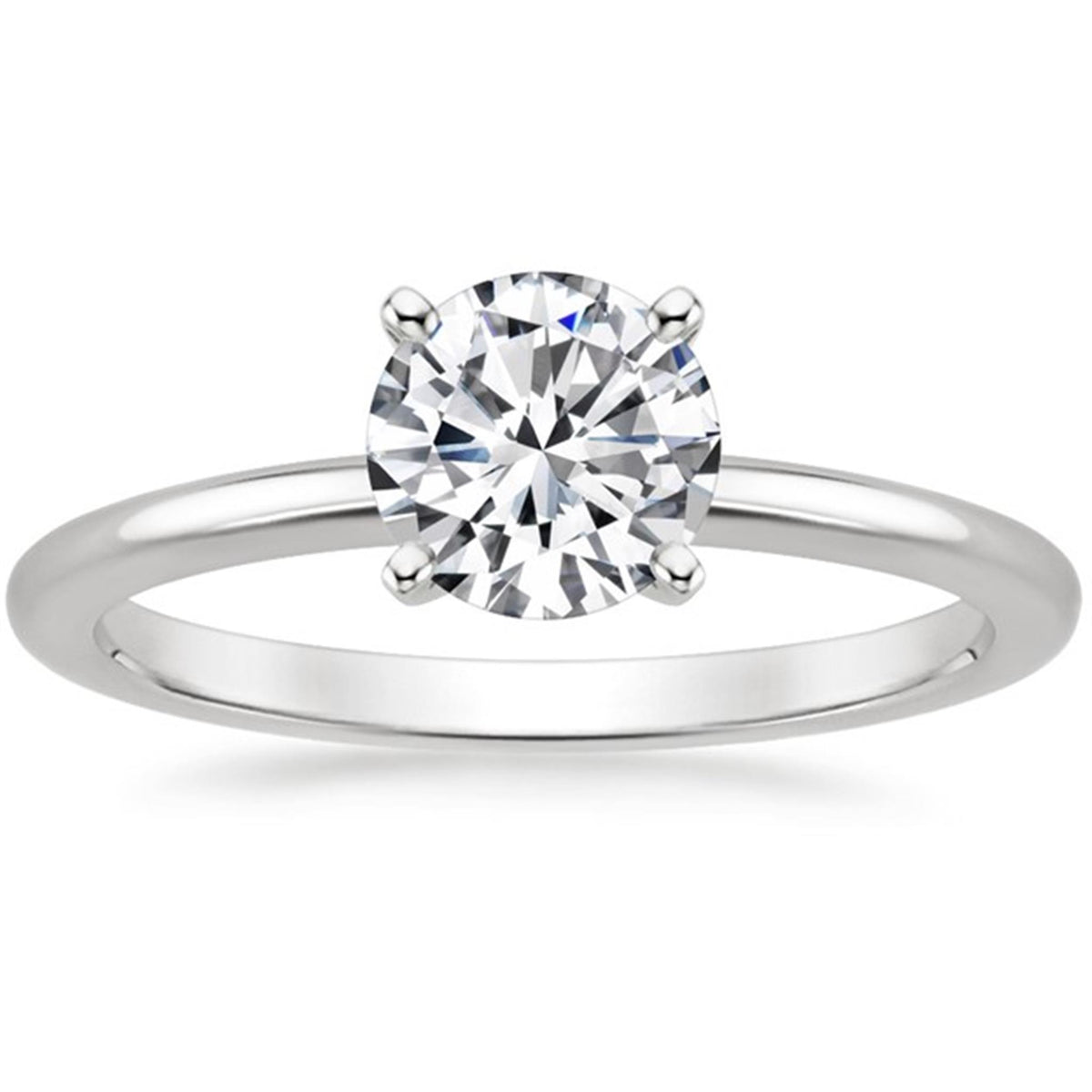 14Kt White Gold Solitaire Solitaire Ring With 1.00ct Lab-Grown Center Diamond
