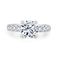 Pure Lasker Platinum Collection Galaxy Diamond Ring Mounting - Round Center Stone Sold Separately