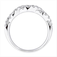 18Kt White Gold Stackable Infinity Twist Diamond Wedding Band