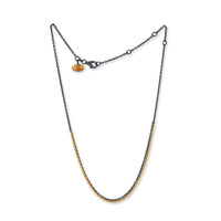 Lika Behar 24K Gold & Oxidized Sterling Silver Double Mixed Rolo Chain