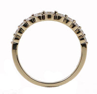 14Kt Yellow Gold Shared-Prong 0.50cttw Diamond Curved Anniversary Band