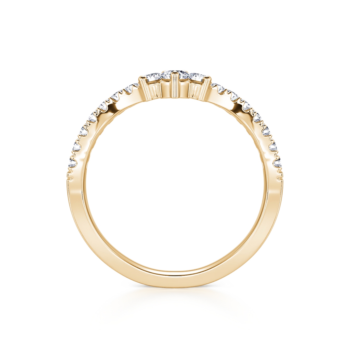 14Kt Yellow Gold 0.30cttw Natural Diamond Tiara Band