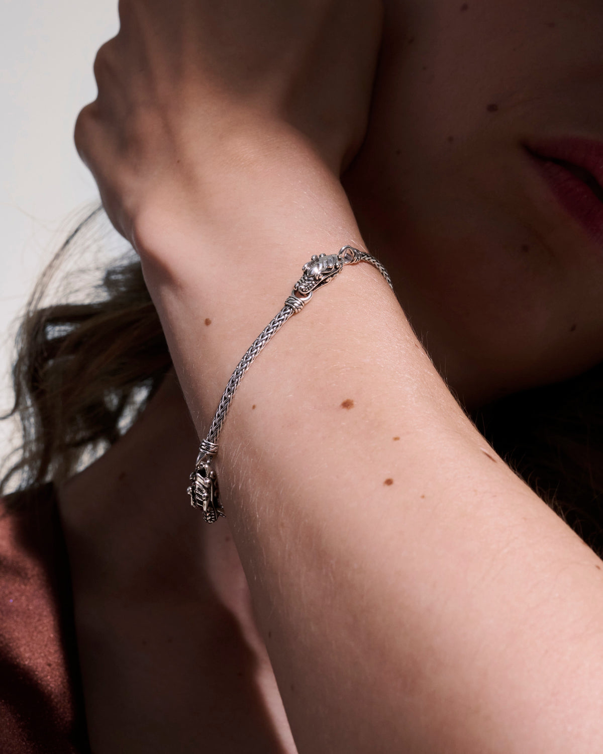 John Hardy Naga Heritage Silver Triple Station Bracelet