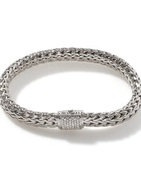John Hardy Sterling Silver Medium Icon Diamond Pave Bracelet