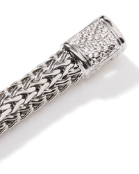 John Hardy Sterling Silver Small Icon Diamond Pave Bracelet