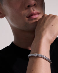 John Hardy Sterling Silver Small Icon Diamond Pave Bracelet