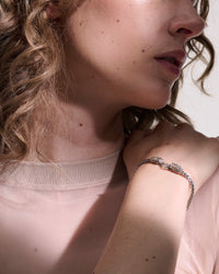 John Hardy Naga Heritage Sterling Silver Double Dragon Head Blue Sapphire Eyes Slim 3.5mm Chain Bracelet