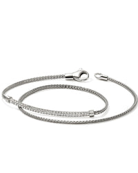 John Hardy JH Essentials Sterling Silver 0.24cttw Diamond Pave 1.8mm Bracelet