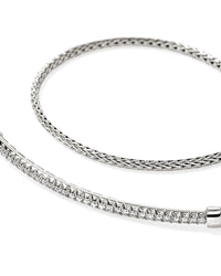 John Hardy JH Essentials Sterling Silver 0.24cttw Diamond Pave 1.8mm Bracelet