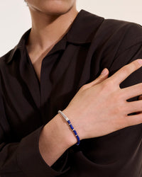 John Hardy Sterling Silver Heishi 4.5mm Chain & Lapis Lazuli Beads Bracelet