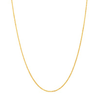 14Kt Yellow Gold 1.25mm 18" Twist Criss-Cross Chain Necklace