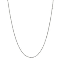 14Kt White Gold 1.25mm 18" Twist Criss-Cross Chain Necklace