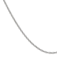 14Kt White Gold 1.25mm 18" Twist Criss-Cross Chain Necklace