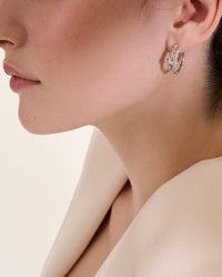 John Hardy Sterling Silver Spear Diamond Small Hoop Earrings