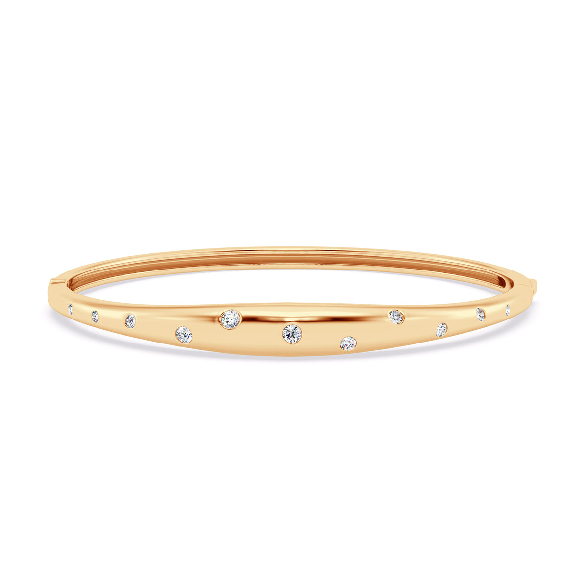 14Kt Yellow Gold Astre Collection 0.50cttw Natural Diamond Bangle Bracelet