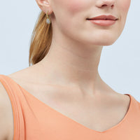 14Kt Yellow Gold 0.70Cttw Pave Set Diamond Beaded Teardrop Leverback Earrings