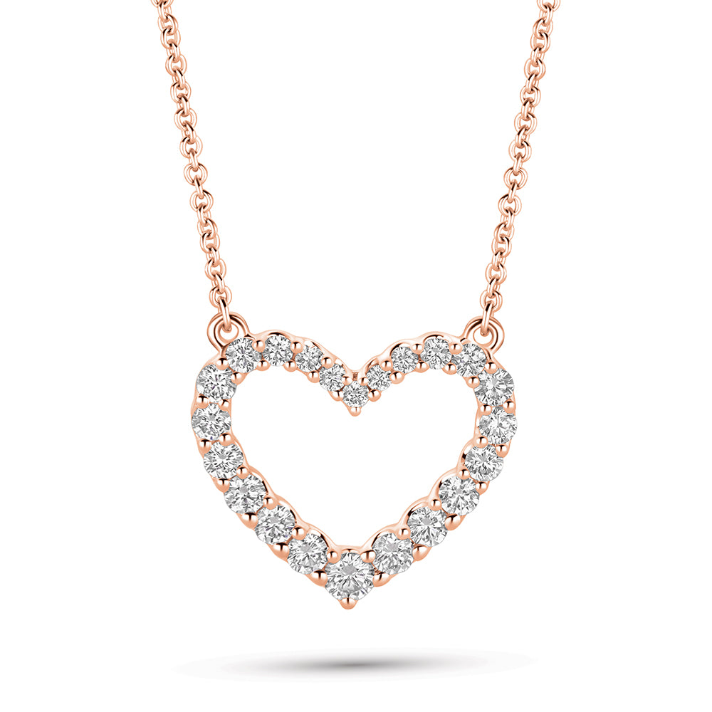 Fire & Ice 18Kt Yellow Gold Heart Pendant