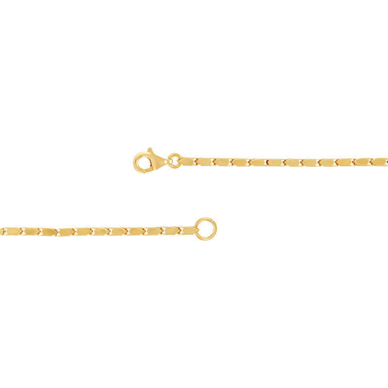 14Kt Yellow Gold 3mm Popcorn Link Bracelet