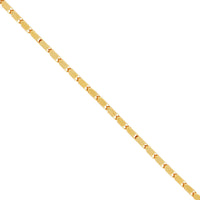 14Kt Yellow Gold 3mm Popcorn Link Bracelet