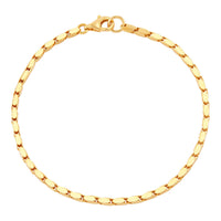 14Kt Yellow Gold 3mm Popcorn Link Bracelet