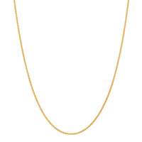 14kt Yellow Gold Solid 1mm 18" Spiga Wheat Chain Necklace