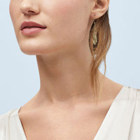 14kt Yellow Gold Polished Diamond-Cut Beaded Multi-Row Dangle Earrings