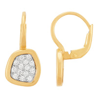 14Kt Yellow Gold 0.30cttw Diamond Leverback Earrings