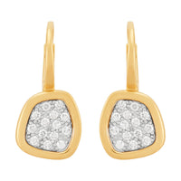 14Kt Yellow Gold 0.30cttw Diamond Leverback Earrings