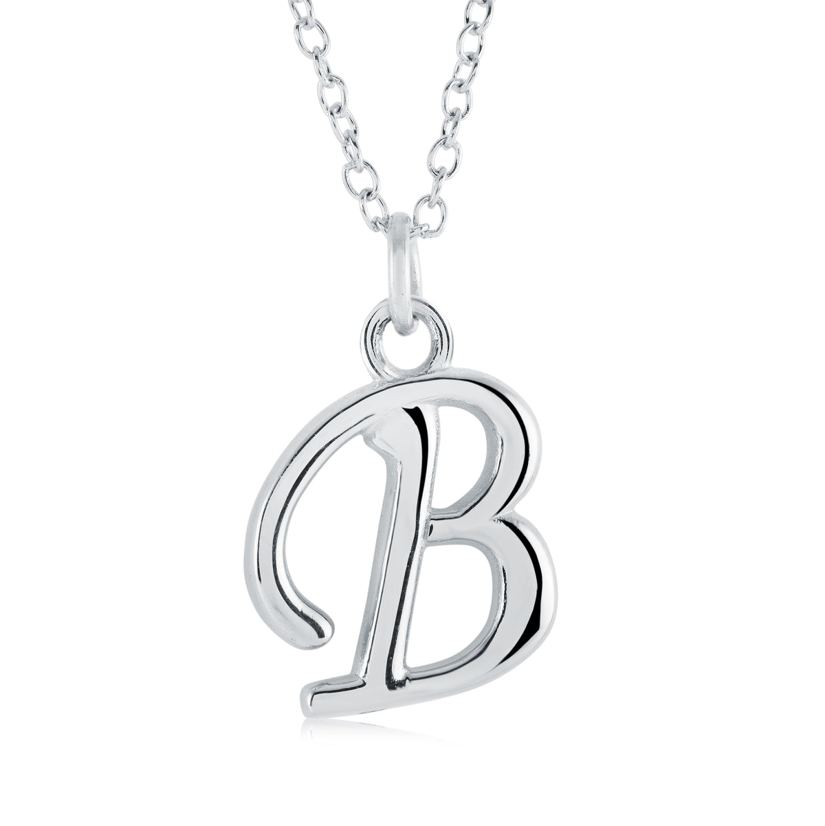 Veloria Stainless Steel Cursive Initial B Pendant