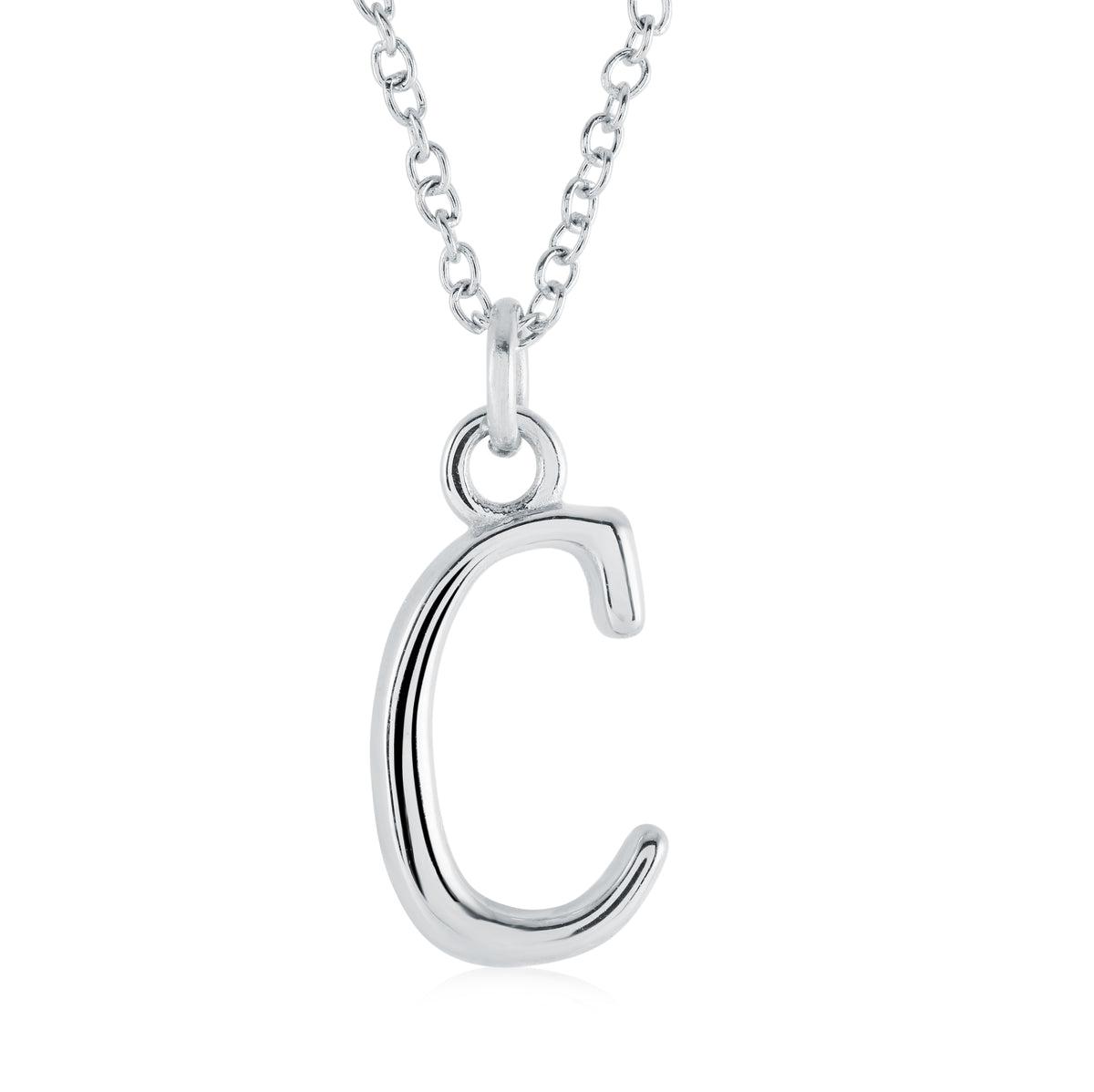 Veloria Stainless Steel Cursive Initial C Pendant